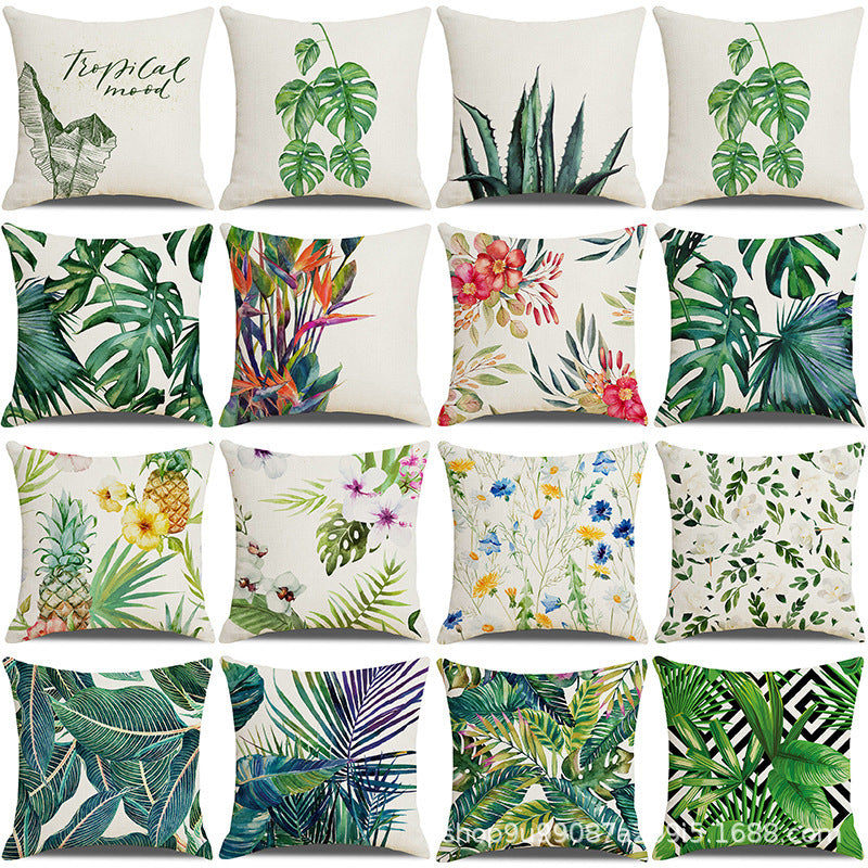 Household Floral Throw Pillowcase