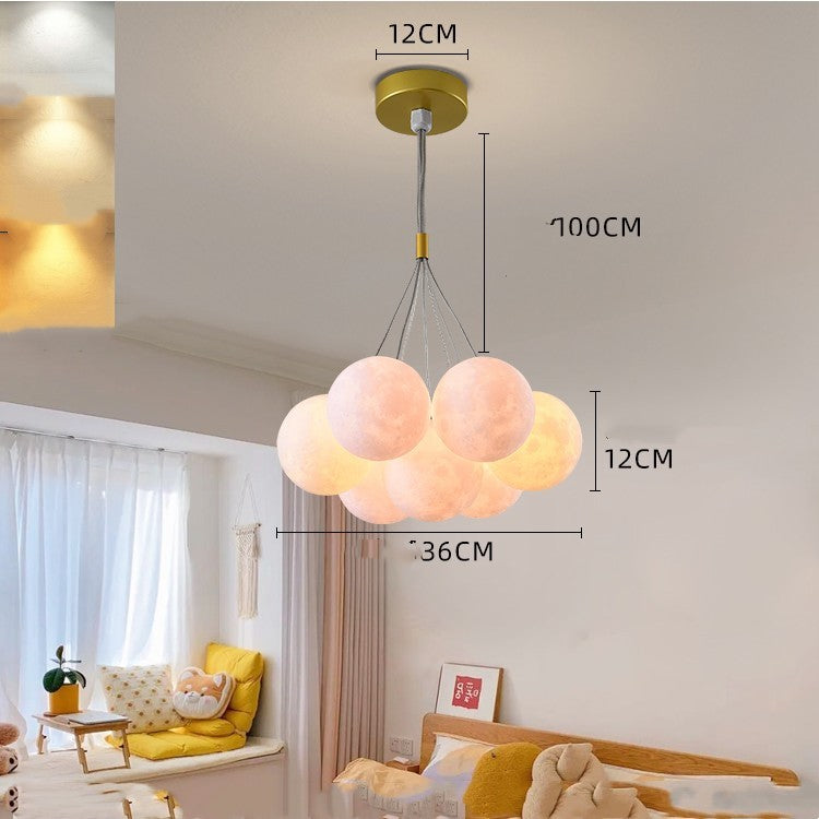 Люстра для спальні Nordic Lamps Creative Moon Bubble Lights