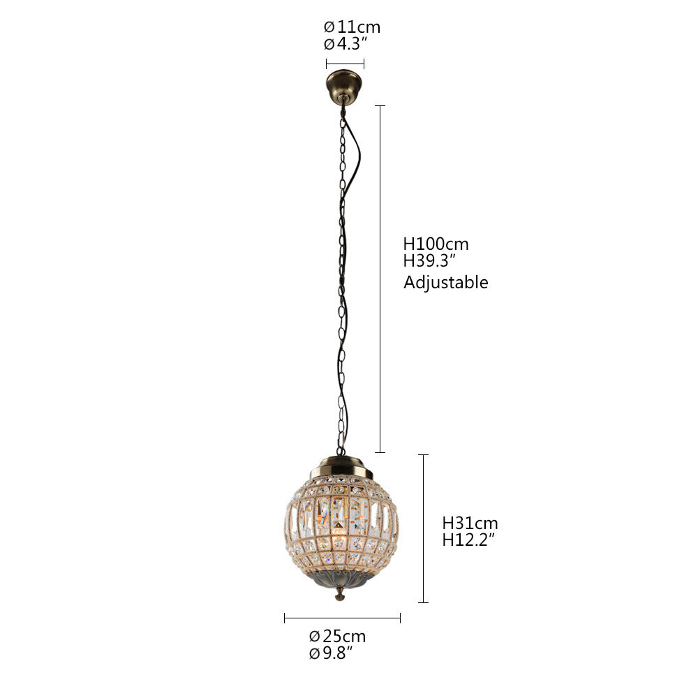 Living Room B & B Ball Crystal Lamp