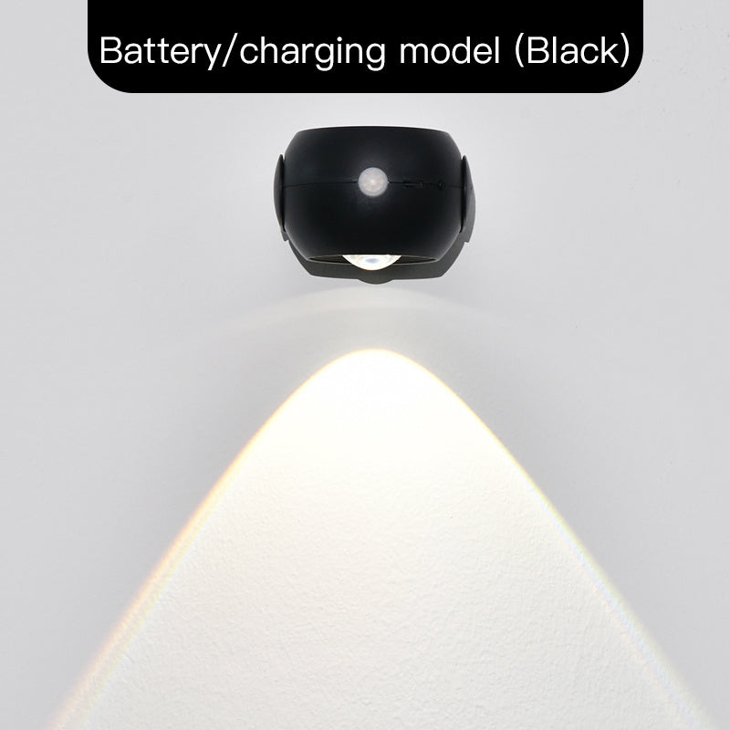 Регульований кут освітлення для датчиків людини, бездротове освітлення для заходу сонця, прожектор для приміщень, світильник для коридору, настінний світильник для вітальні, акумуляторний та встановлений сухий акумулятор