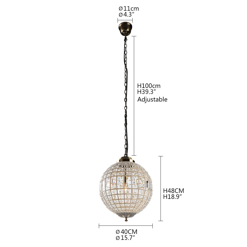 Living Room B & B Ball Crystal Lamp