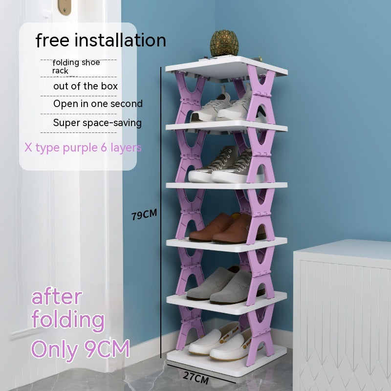 Plastic Installation Folding Shoe Cabinet