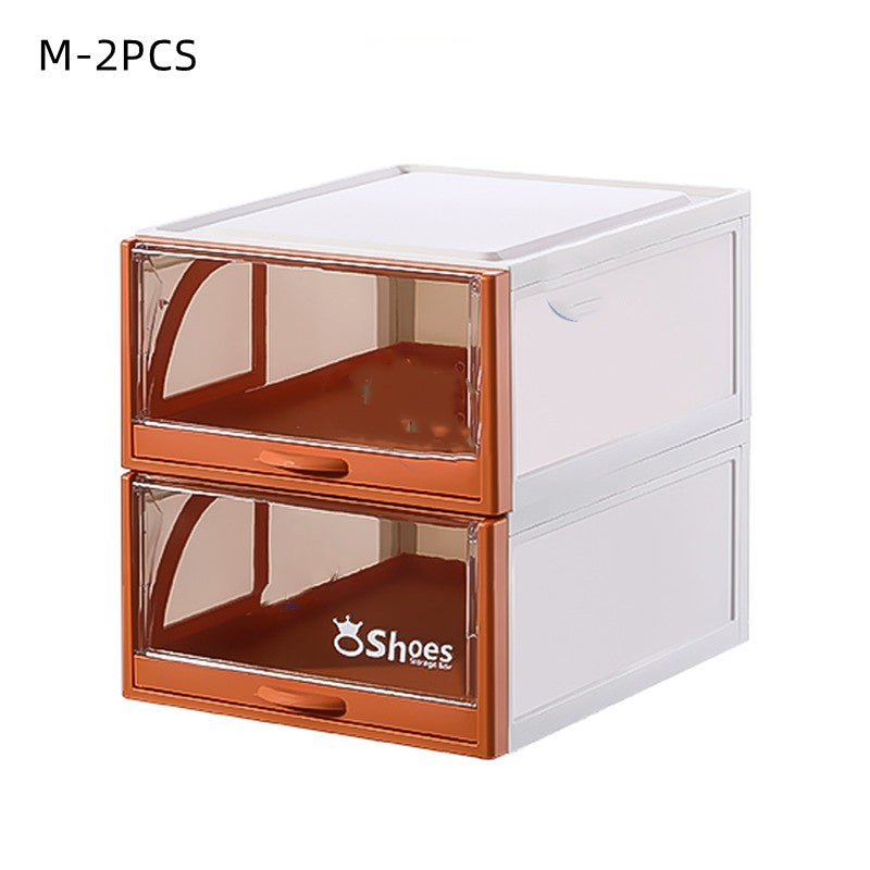 Transparent Stackable Drawer Shoe Rack