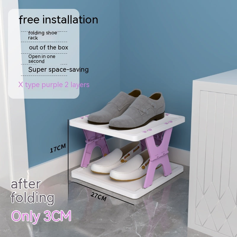 Plastic Installation Folding Shoe Cabinet