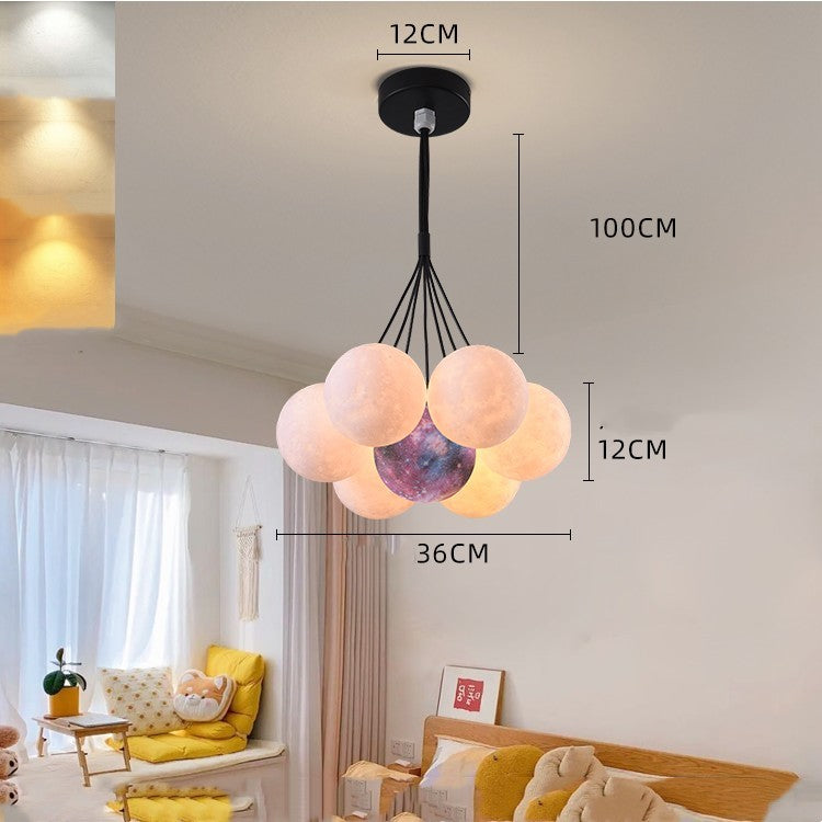 Люстра для спальні Nordic Lamps Creative Moon Bubble Lights