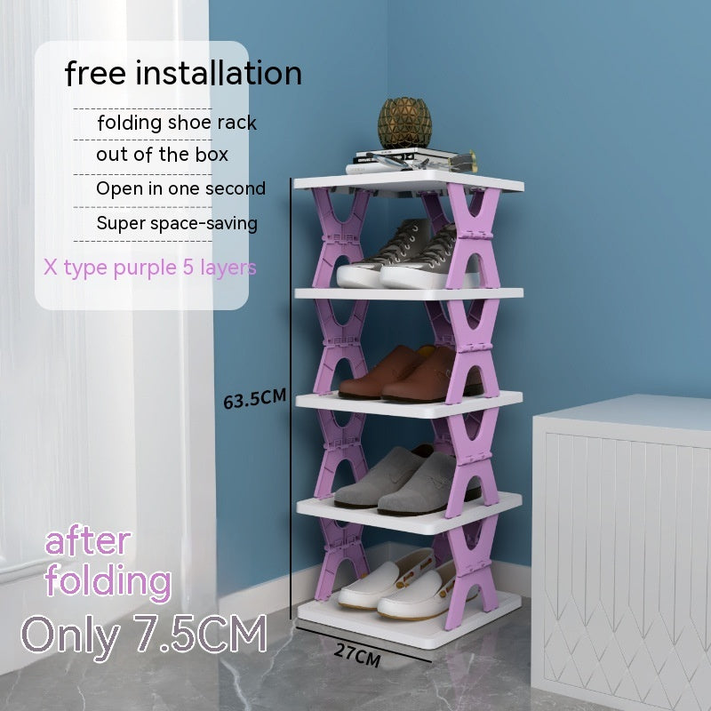Plastic Installation Folding Shoe Cabinet