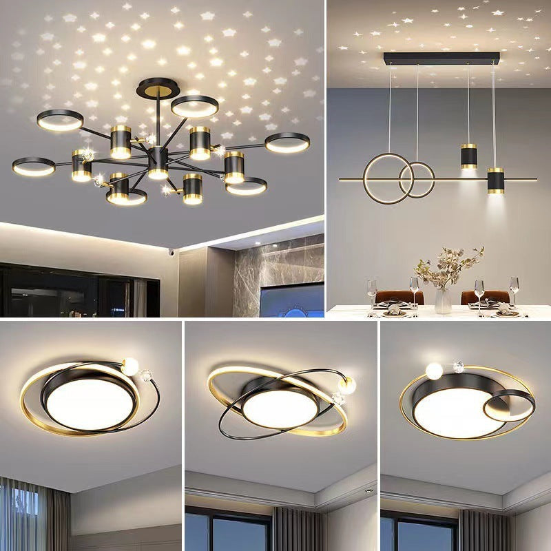 Світла розкішна люстра Nordic Star Lamp Combination Whole House Package