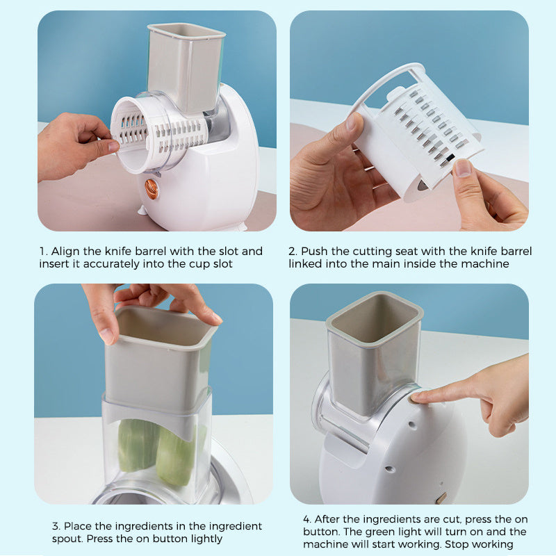 Електричний овочерізка багатофункціональний картопляний морквяний різак подрібнювач кухонні аксесуари тертка домашній гаджет інструменти