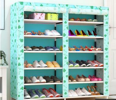 Thick Non-woven Double Row Shoe Cabinet