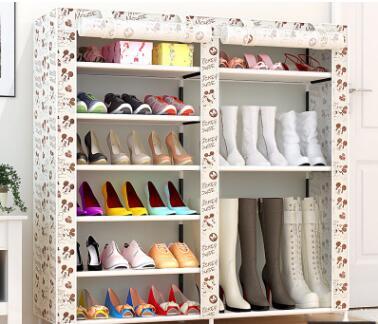 Thick Non-woven Double Row Shoe Cabinet