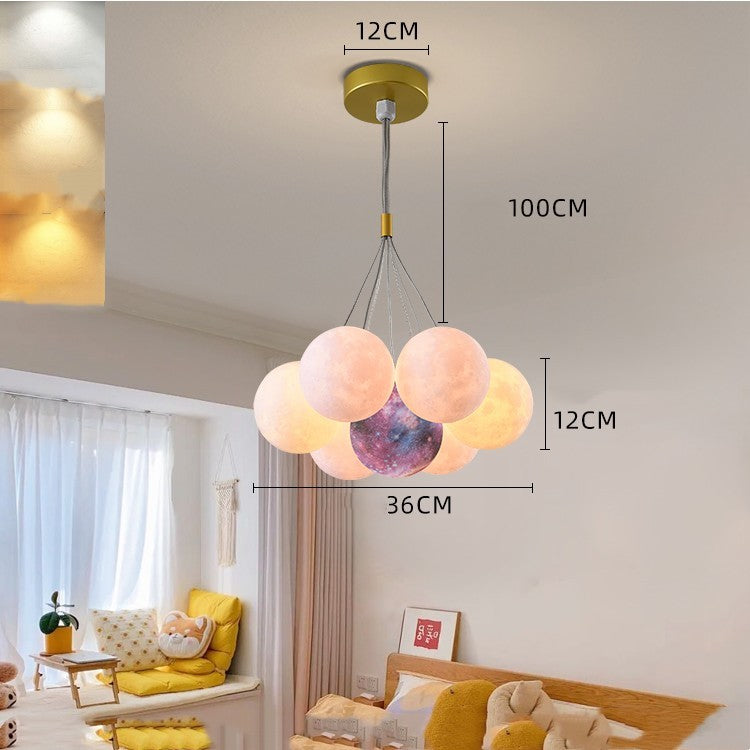 Люстра для спальні Nordic Lamps Creative Moon Bubble Lights