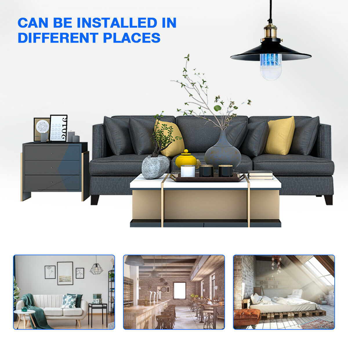 Лампочка для комарів, пастка для мух, вбивця комах, критий та відкритий, E26 E27