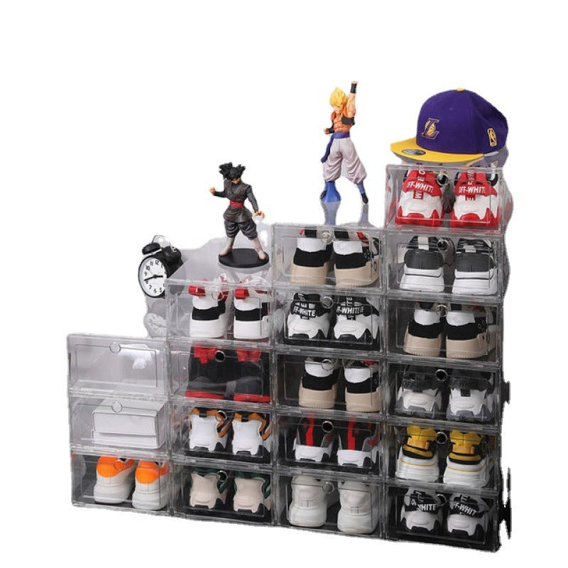 Transparent Plastic Clamshell Shoe Rack