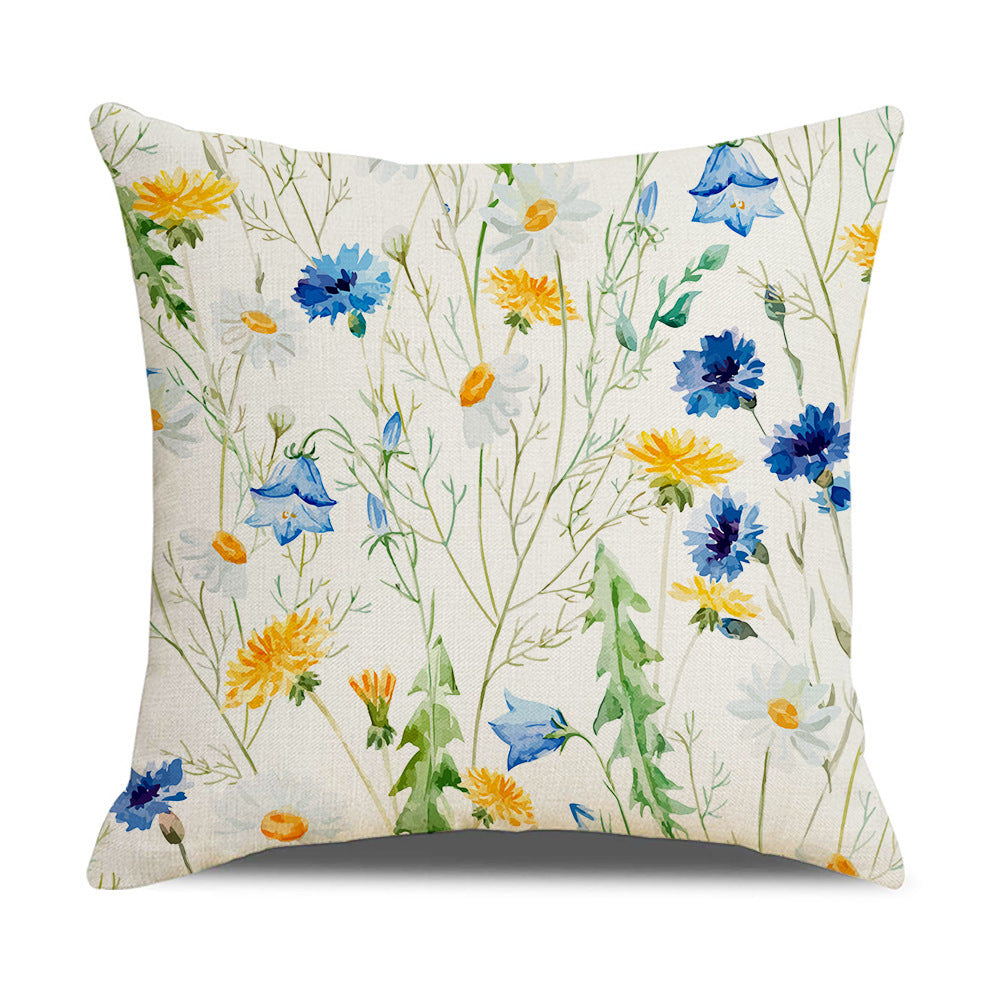 Household Floral Throw Pillowcase
