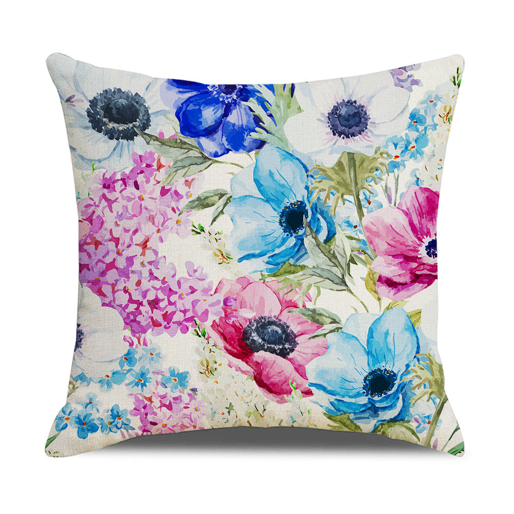 Household Floral Throw Pillowcase