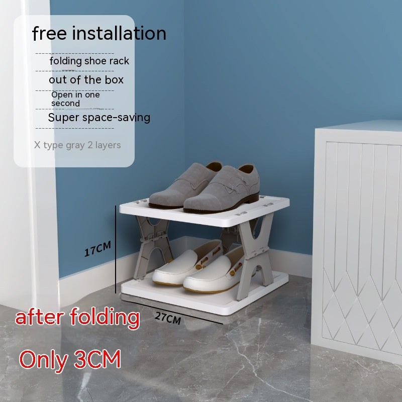 Plastic Installation Folding Shoe Cabinet
