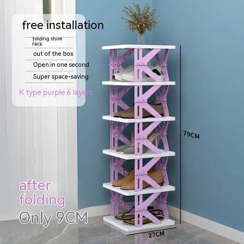 Plastic Installation Folding Shoe Cabinet