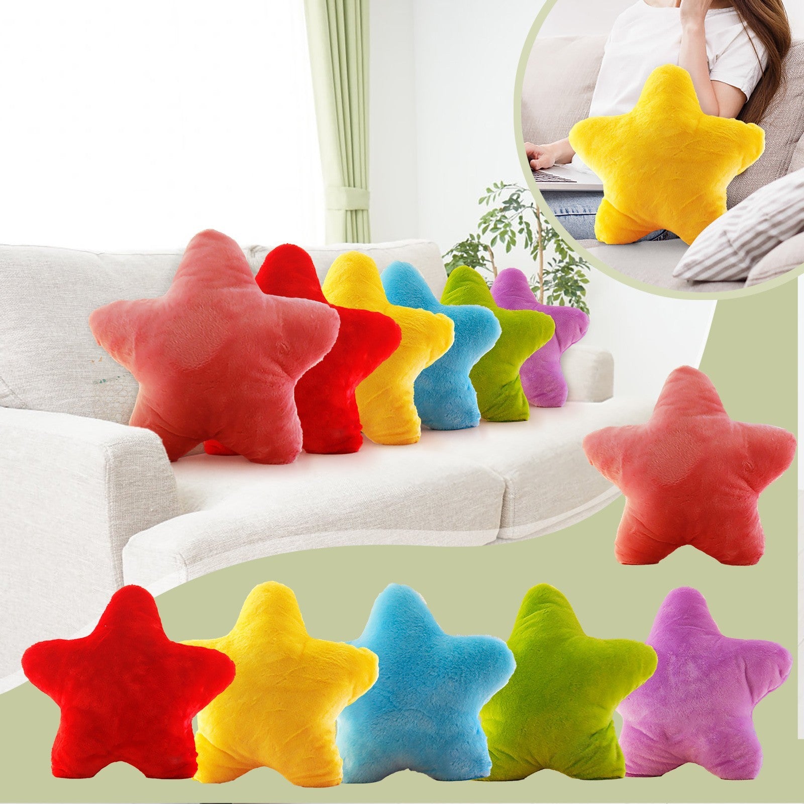 Five-pointed Star Throw Pillow Toy