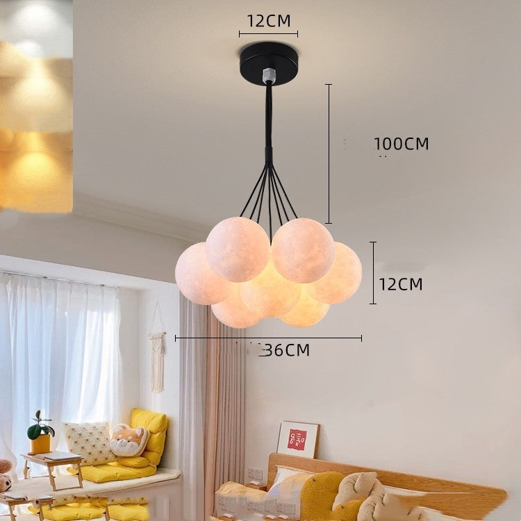 Люстра для спальні Nordic Lamps Creative Moon Bubble Lights