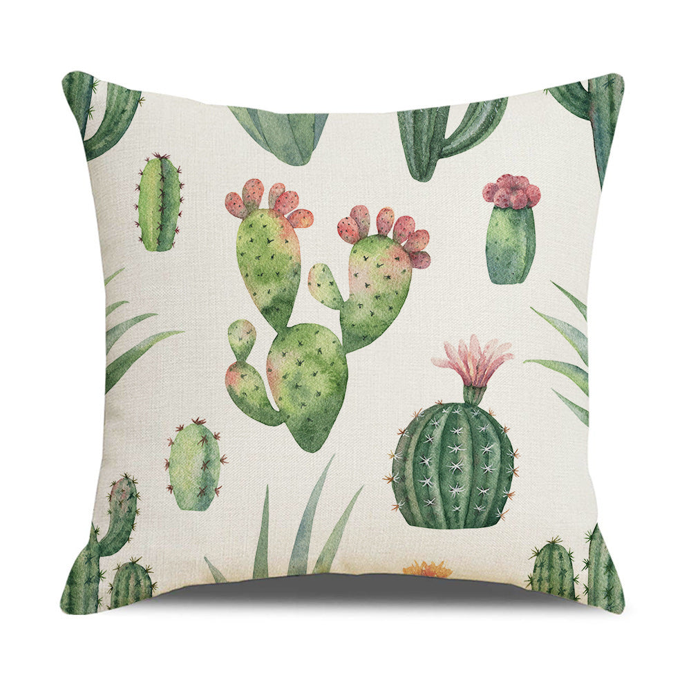 Household Floral Throw Pillowcase