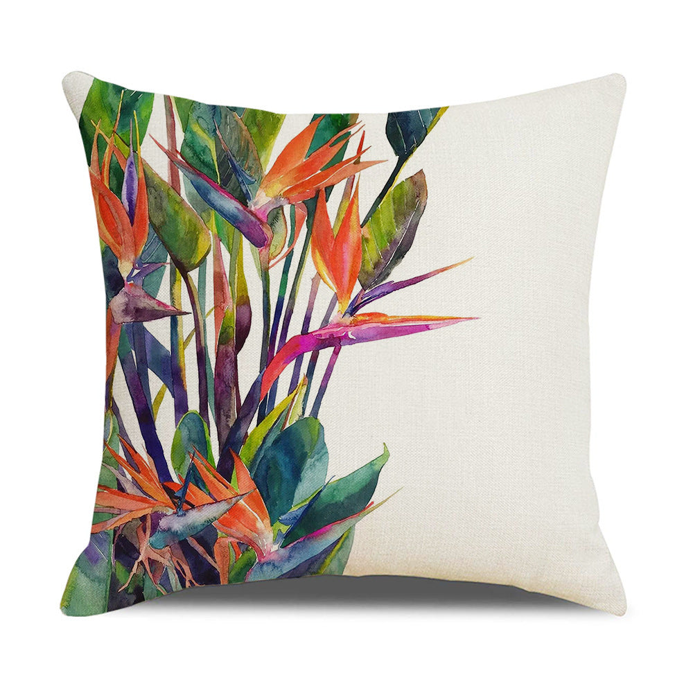 Household Floral Throw Pillowcase