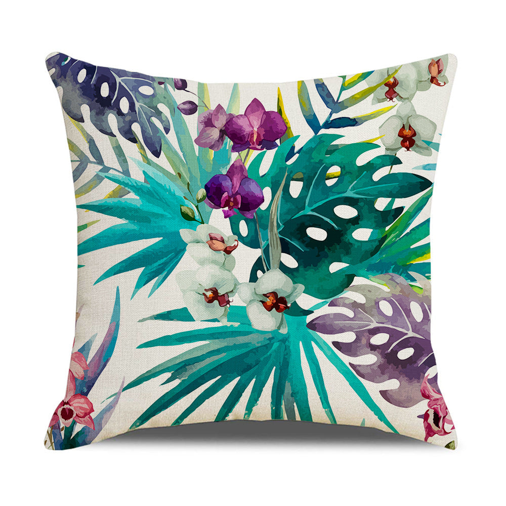 Household Floral Throw Pillowcase