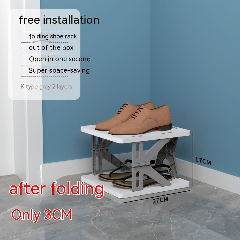 Plastic Installation Folding Shoe Cabinet