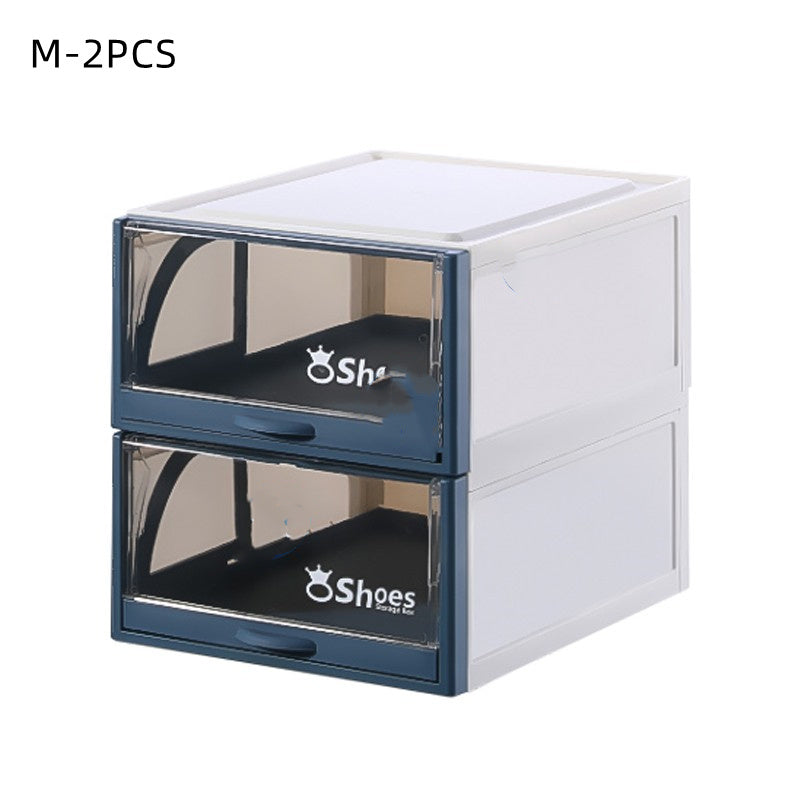 Transparent Stackable Drawer Shoe Rack